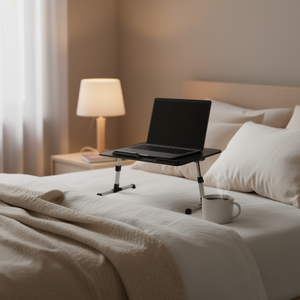 Soporte plegable para ordenador portátil CJJT, tamaño S-L, superficie de madera y Metal, ángulo de altura ajustable para cama, escritorio, sofá, mesa de lectura - Product Image 2