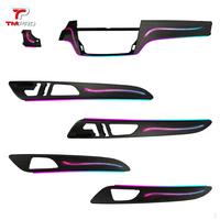Kit d'éclairage ambiant intérieur de voiture TMPRO à motif carbone, 64 couleurs LED, pour Mercedes-Benz X166 ML/GL/GLE/GLS, accessoires de mise à niveau