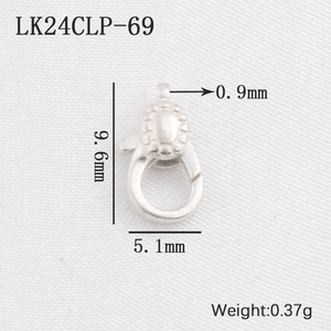 Nguyên Bạc S925 Sterling Silver Bạc Trang Trí Dễ Thương Khỉ Tôm Hùm Claw Clasp Gấu Động Vật Clasp Cho Vòng Đeo Tay Vòng Cổ Đồ Trang Sức Làm - Product Image 4