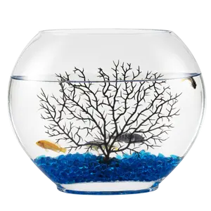 Hygger Crystal Oblate Fish Tank Wholesale Glass Fish Bowls, Clear Large Glass Fish Bowl Aquarium