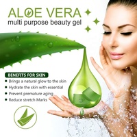 Gel d'aloe vera biologique pur à 100 % en gros, gel apaisant, soin de la peau en vrac, élimine l'acné, hydratant, gel d'aloe vera pour le visage