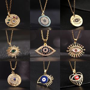 Colección de Collares Bohemios de Cobre con Ojo de Fátima y Ojo Turco, Bañados en Oro de 18K - Product Image 2