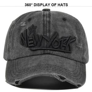 หมวกเบสบอลปักลายแบบวินเทจ 6 แผง สไตล์ลำลอง/ทางการ ผ้ายีนส์ฟอกคุณภาพสูง รับผลิตตามสั่งขายส่ง - Product Image 3