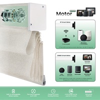 Stores romains motorisés occultants électriques intelligents pour fenêtre, télécommandés, personnalisables OEM pour usage domestique intérieur