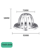 Drain de sol épaissi en acier inoxydable drain de toit de type carte drain de sol de drainage de bloc circulaire