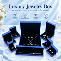 Boîte à bague en velours personnalisée avec logo |   Boîte cadeau de luxe pour bijoux de mariage et de fiançailles, faible MOQ