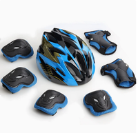 Ensemble de protection pour adultes et enfants, coque en PP, coussinets en coton perlé avec casque en PC EPS, tailles XS S M L pour le roller, le cyclisme et les sports