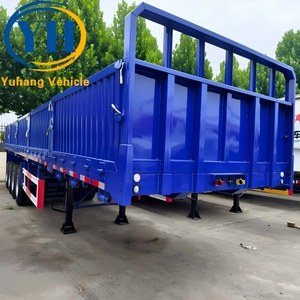 Remorque latérale de 50 tonnes à <span class=keywords><strong>vendre</strong></span> avec suspension sur bogies |   Remorque de camion à plateau basculant à 2 essieux, remorque de transport de marchandises à 3 essieux - Product Image 3