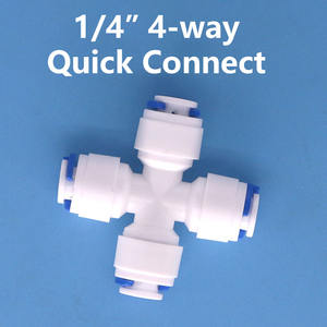 ข้อต่อไฮโฟลว์แบบกด HYNEON ขนาด 1/4 นิ้ว ผลิตจาก POM สีขาว แบบ 4 ทาง สำหรับเครื่องกรองน้ำ <span class=keywords><strong>RO</strong></span> ใช้ในบ้านและธุรกิจ - Product Image 4