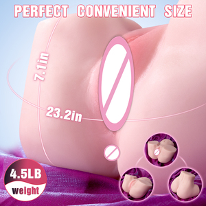 Ready to Ship 2kg Soft Real Buttock Mold Male Masturbation Cup Double Tunnel Artificial <strong>Pussy</strong>/Ass Stroker Adult Toy for Men - Product Image 5