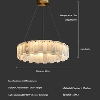 Lustre en marbre espagnol pour salon, tout en cuivre, design moderne et simple, créatif, salle à manger, chambre à coucher, bar, luminaire de luxe