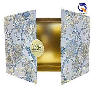 Scatola Regalo Magnetica Personalizzata con Logo in Pellicola Dorata, Apertura a Doppia Porta Centrale, Design Gratuito per Prodotti Skincare - Product Image 4