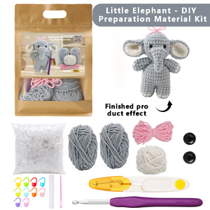 Tự làm đan Túi vật liệu cho người mới bắt đầu dễ dàng để sử dụng len Crochet Hook Set & Stitch Kit cho nghề thủ công và nhà dự án - Product Image 6