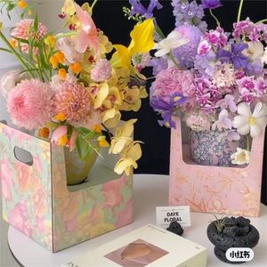 Nouveauté : boîte à fleurs unique pour bonsaï, boîte à fleurs pliée carrée, boîte cadeau pour fleuriste, matériau d'emballage - Product Image 6