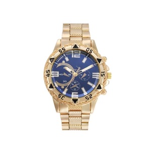Montre pour homme avec un grand cadran, un bracelet en acier et un mouvement à quartz, style décontracté-affaires, dotée de trois sous-cadrans. - Product Image 3