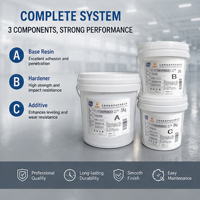 Peinture liquide de finition pour sols en résine époxy polyuréthane super durable Xiutuo XT-320T, application au pistolet et au rouleau