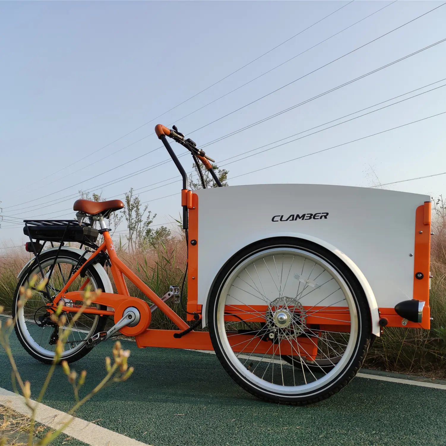 UE stock d'entrepôt meilleure vente de vélo cargo électrique familial vélo tricycle à 3 roues vélo de livraison vélo cargo néerlandais