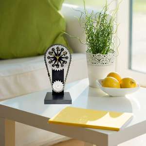 นาฬิกาตั้งโต๊ะแบบหมุนได้สไตล์วินเทจนาฬิกาตั้งโต๊ะเหล็กแบบโบราณรูปทรงโซ่แบบใช้เวลาเป็นของขวัญสำหรับวันพ่อ - Product Image 3