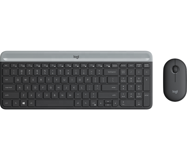 MK470 Slim Mechanical 2.4Ghz Wireless Ergonomic Keyboard and Mouse Combo USB Interface New Condition for Laptop Use