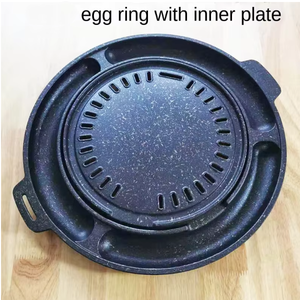 <span class=keywords><strong>Plaque</strong></span> de barbecue ronde antiadhésive commerciale coréenne en alliage d'aluminium Maifanshi, directement de l'usine, pour restaurant de barbecue - Product Image 5