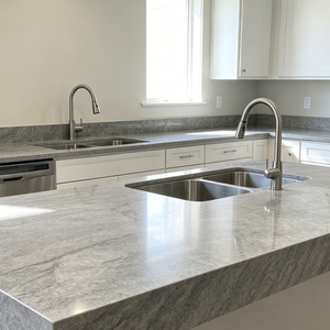 UNION STONE, granit gris cendre poli, design graphique moderne, écologique, naturel, petite dalle pour usage extérieur - Product Image 4