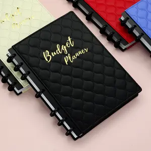 Wholesale Disc Bound PU Leather Cover Monthly Budget Planning Financial Planner Agenda