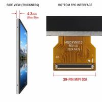 Modul LCD TFT IPS TMK 8.0 Inci 800x1280 Kecerahan Tinggi 800 Nits 39 PIN Antarmuka MIPI ILI9881C-05 Layar Industri Kelas A