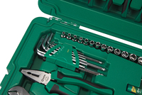 Ensemble d'outils à main professionnels pour la maintenance électronique et les travaux de télécommunications SATA 09536, 61 pièces, avec multimètre de poche et étui rigide