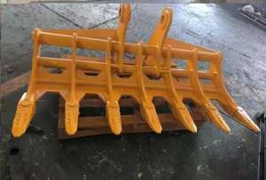 Meilleur prix pelle paysage râteau énigme seau 5-6t usine d'acier Oem nouvel état défrichement Construction ferme - Product Image 4