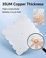 Circuit imprimé LED en aluminium personnalisé, épaisseur de la plaque 1,0 mm, feuille de cuivre 35 µm, résistant à haute tension 3000 V, conforme RoHS et ISO9001