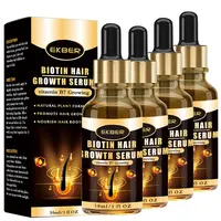 Tratamento biotin promove o estimulamento das raízes do cabelo, óleo essencial, reparação de cabelos danificados, soro de crescimento