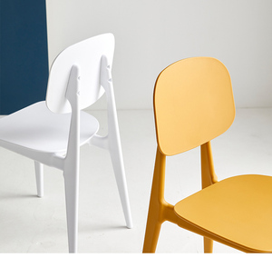 Silla <span class=keywords><strong>de</strong></span> Comedor Convertible <span class=keywords><strong>de</strong></span> Plástico, para Hogar, Oficina y Hotel, Diseño Moderno, Respaldo para Exteriores, Sillas Nórdicas <span class=keywords><strong>de</strong></span> Plástico PP - Product Image 4