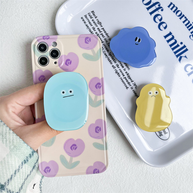 Wholesale Cute Cartoon Acrylic Phone Holder Stand High Quality Epoxy Cell Phone Grip Popular Acrylic Phone Socket Custom LOGO