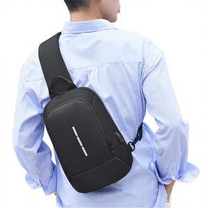 Bolso Bandolera Deportivo Casual para Exteriores, Antirrobo, de Poliéster Impermeable, con Cierre, para Teléfono Celular, USB, Personalizado para Hombre - Product Image 1