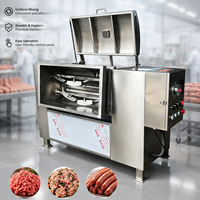 Mélangeur à viande à vitesse variable pour boulettes, machine à farcir les saucisses, mélangeur à double arbre agitateur pour légumes et viandes