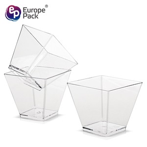 Venta caliente desechable transparente ps helado cuadrado mousse de postre de plástico tazas boda postre Decoración - Product Image 5