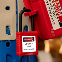 BOZZYS Cadenas de sécurité en nylon Verrouillage Loto Serrures avec manille de 38mm pour verrouillage industriel-Tagout
