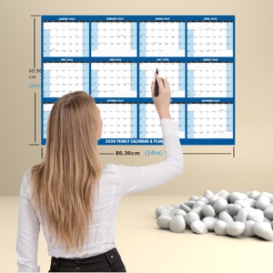 2026 nuevo calendario al por mayor calendario de pared impresión suministros de oficina personalizados calendario planificador de 12 meses - Product Image 1