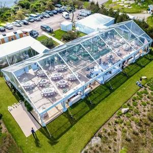 Chapiteau transparent tente de mariage personnalisée grand luxe extérieur transparent une forme tente à cadre étanche tentes de mariage pour événement - Product Image 1