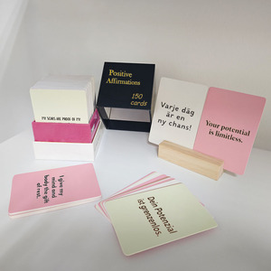 Tarjeta inspiradora GSM 350, <span class=keywords><strong>citas</strong></span> conscientes 150 para tarjetas de afirmación positiva de reflexión diaria con soporte de exhibición de madera - Product Image 1