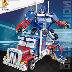 Panlos 621018-9 Grand <span class=keywords><strong>Optimus</strong></span> <span class=keywords><strong>Prime</strong></span> Mecha Wasp Robot Transformable King Mold Blocs de Construction <span class=keywords><strong>Jouet</strong></span> pour Garçon - Product Image 1