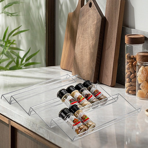 Étagère à épices à plusieurs niveaux en acrylique, 3 niveaux, organisateur de condiments de cuisine, étagère de rangement - Product Image 1