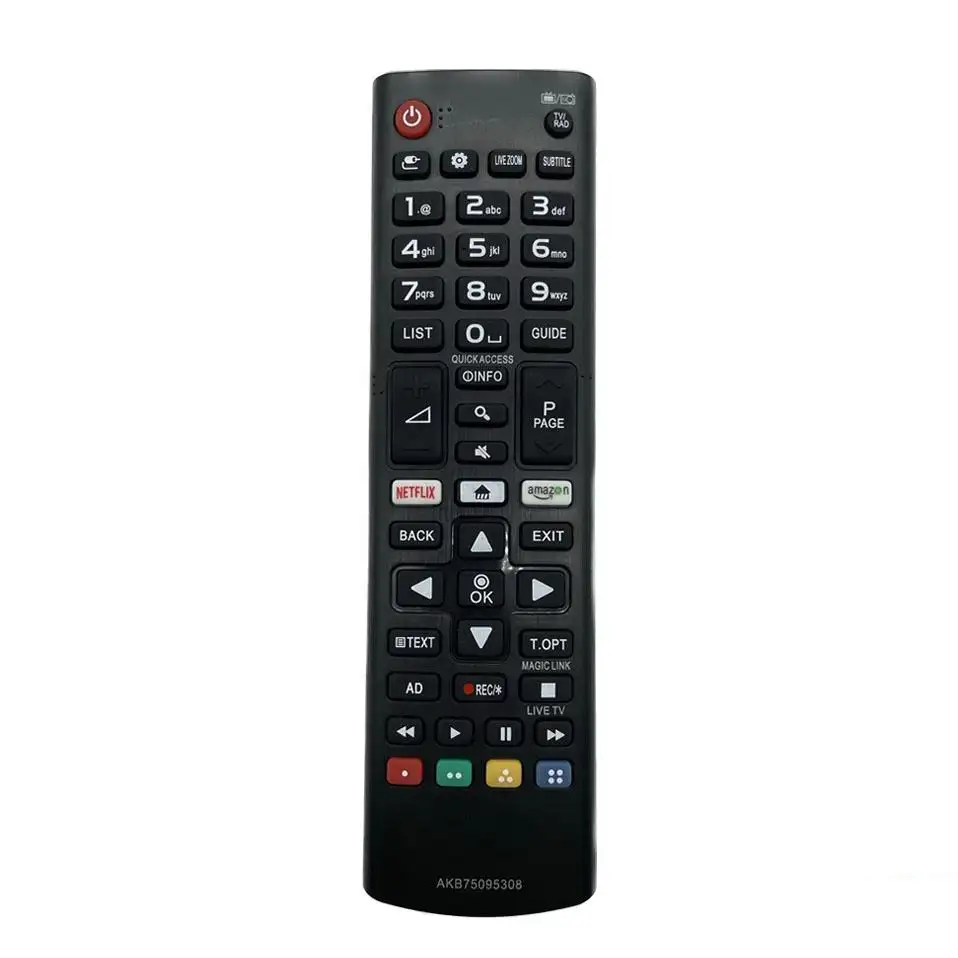 New Replacement Remote Control for LG LED LCD TV AKB75095307 /5303 /5308 OEM with Ultra HD TV with Netflix Amazon with 46 Button