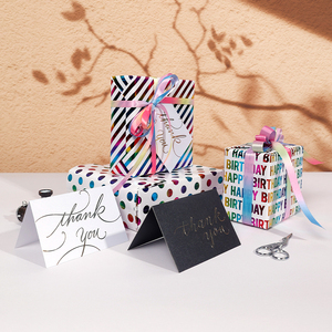 Factory Wholesale 80g <b>Christmas</b> Custom Luxury Gift Wrap Paper 43*300cm Wrapping Paper for Packaging - Product Image 3