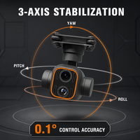 Caméra thermique à double capteur SKYDROID C12, 2K 384x288, stabilisée sur 3 axes, charge utile pour drone d'inspection