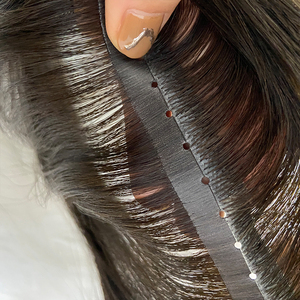 Trama dei capelli del nastro invisibile umano popolare trama dei capelli della cuticola vergine di lusso a doppio lato con trama a foro intero aggiungi il Volume dei capelli - Product Image 1