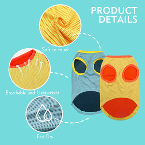 เสื้อระบายความร้อนสำหรับสุนัขตัวเล็กระบายอากาศได้ดีเสื้อกั๊กสุนัขน้ำหนักเบา2แพ็คสำหรับเสื้อผ้าสุนัขฤดูร้อน - Product Image 5