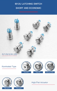 WELFNOBLhot sakelar tombol tekan pabrik 12mm 16mm 19mm 22mm sakelar tombol tekan logam sesaat dengan lampu - Product Image 4