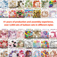 Ballons de fête en gros, 100 pièces/ensemble, kit d'arche de guirlande avec ballons en latex rose, bleu et or, ballons en feuille
