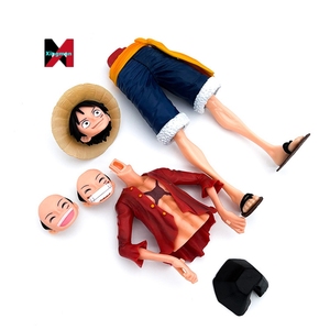 Anime mono D. Figura DE ACCIÓN DE Luffy Tres expresiones faciales se pueden reemplazar de una pieza - Product Image 4